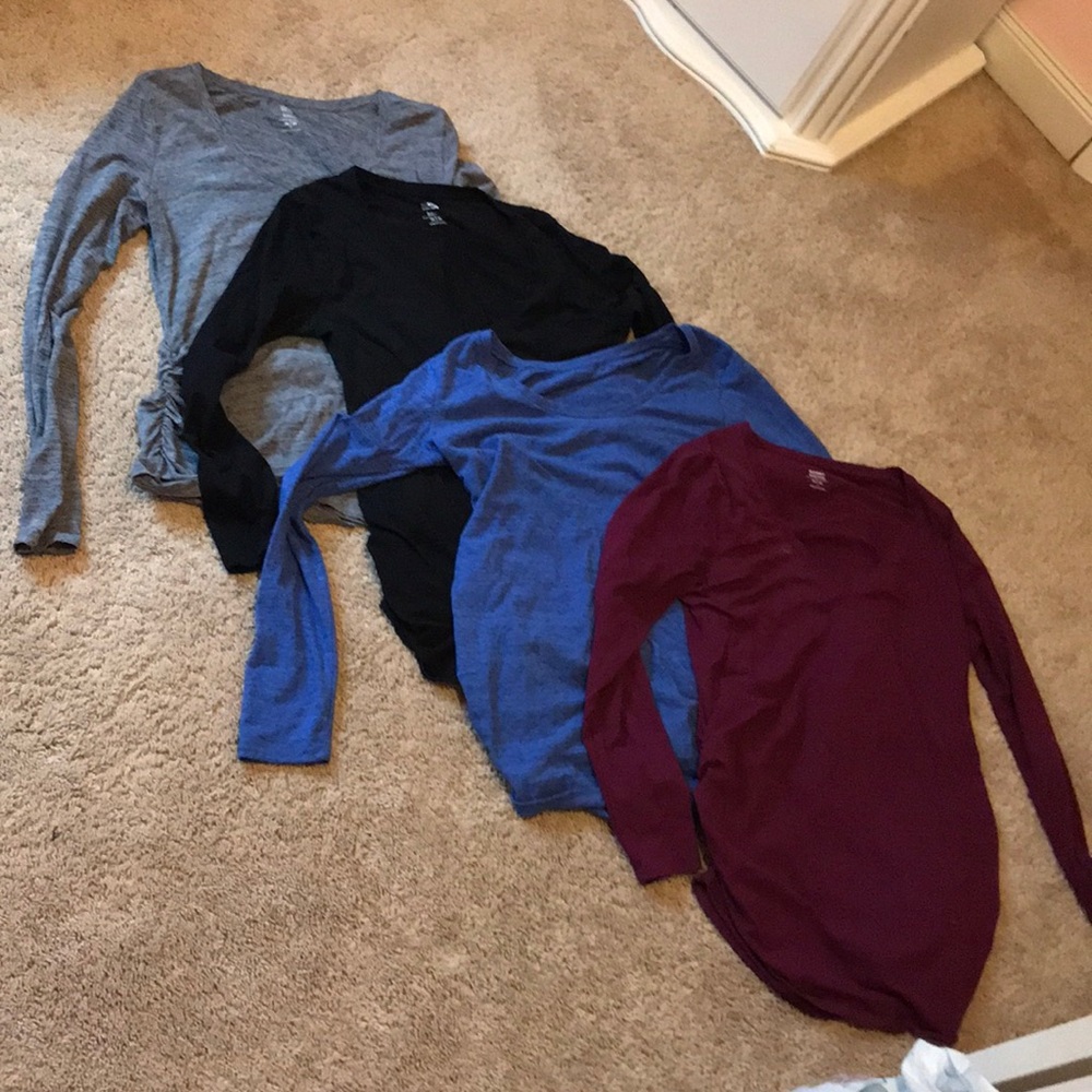 4 Old Navy Fitted Maternity Long Sleeved Tees